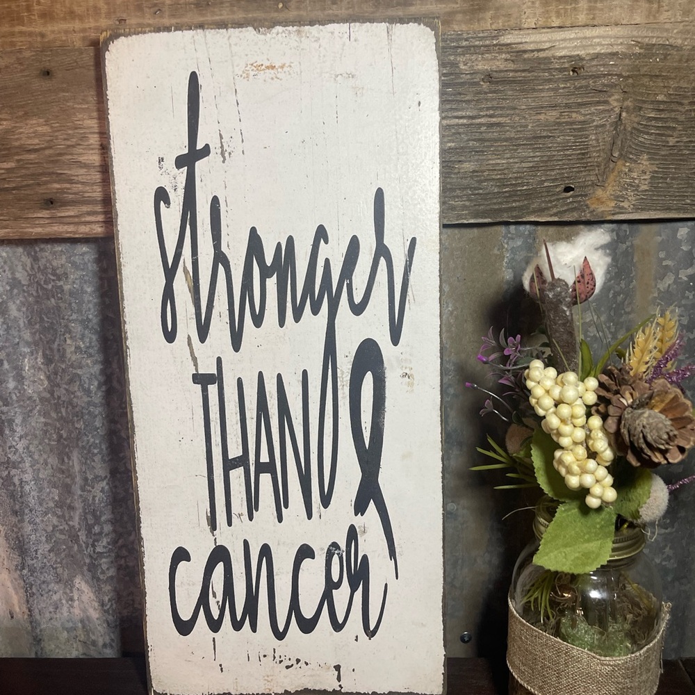 Inspirational Wall Art - Stronger Than Cancer